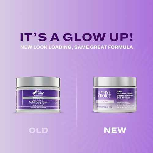 The Mane Choice The Alpha Curly As Can Be Curl Defining Cream,12 Oz, Defines, Hydrates & Smooths Frizz, Curl Cream For Coily, Wavy & Curly Hair, Enriched with Biotin & Vitamin E, Paraben-Free