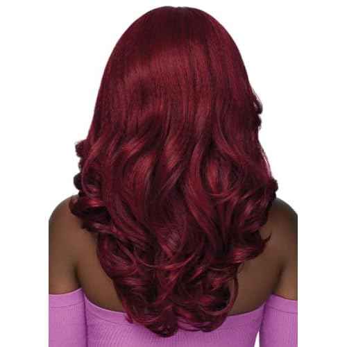 Outre Lace Front Wig - Perfect Hair Line 13X4 - Swoop Series - Swoop 2 (BURGUNDY FLAME)