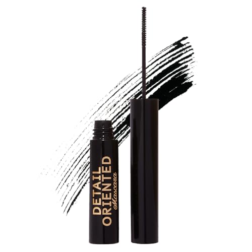 Winky Lux Detail Oriented Mascara ? Slim Tightline Mascara with Skinny Micro Spoolie, Lengthening, Volumizing, Defining, Curling & Buildable Formula, Black for Top & Bottom Lashes