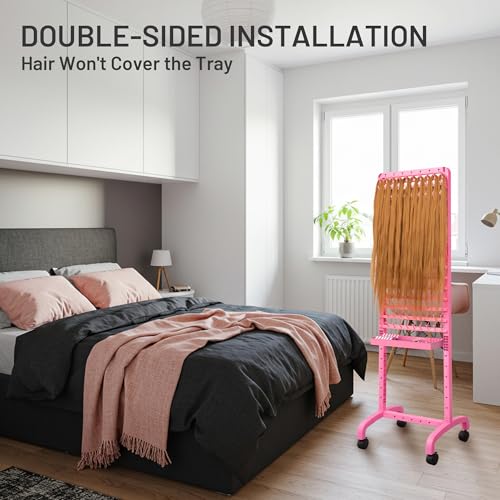 Braiding Rack Tray and Tools Set, Compatible with Yumkfoi Braiding Hair Rack, Making All the Tools Accessable, Save Your Time