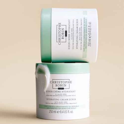 Christophe Robin Hydrating Cream Scrub With Aloe Vera - Hydrating Pre-Wash Hair Treatment - 8.4 fl. oz