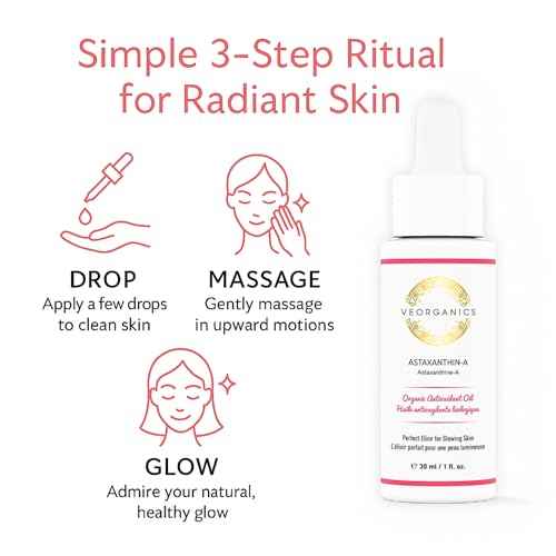 Astaxanthin-A Organic Facial Oil - Face Moisturizer - Face Moisturizer for Women - Face Oil for Women - Skin Oil for Face - Organic Skin Care
