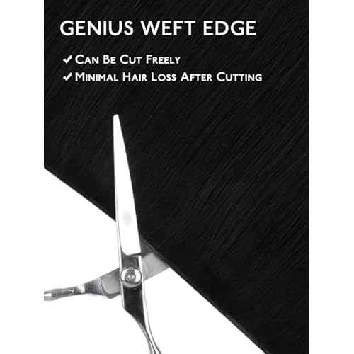 WENNALIFE Genius Weft Tape in Hair Extensions Human Hair 20 Inch 60g Jet Black Tape Ins Luxury Remy Hair Extensions De Cabello Humano Straight Invisible Fuller Volume Reusable 31" Wide Weft