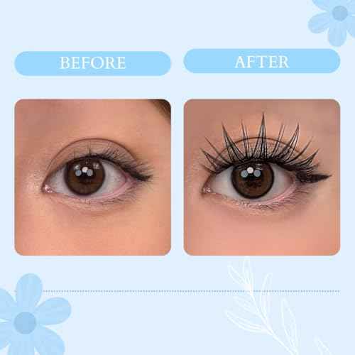 Ninetynine Dreams 100PCs Fantasy Lashes Manhua Anime DIY Spiky Lash Clusters 10-16mm C+ Curl Beginner Friendly Lightweight & Reusable Individual Waterproof Eyelashes Thin Comfortable Band