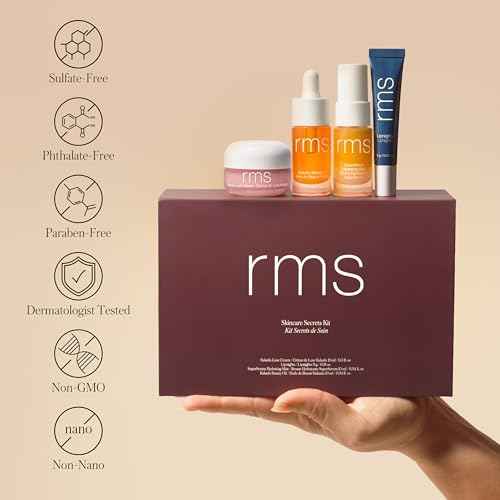 RMS Beauty Skincare Secrets Kit - Skin Care Set Kakadu Beauty Oil, Kakadu Luxe Cream, SuperSerum Hydrating Mist & Lipnights Lip Mask, Beauty Present Sets