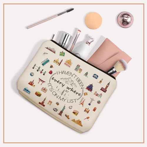 World Travel Gifts Makeup Bag Gift: Cute Cosmetic Bag I Haven't Been Everywhere But It's on My List For Teen Girl & Women Travellers.Ideal Trip Gift Cosmetic Bag For Travel, Birthdays.