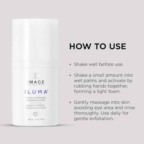IMAGE Skincare, ILUMA Intense Brightening Powder, Water Activated Gentle Face Scrub Polish for Brighter Skin, 1.5 oz
