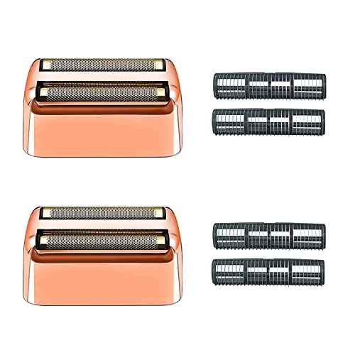 Rose Gold Replacement blades Foil and Cutters Compatible with BaBylissPRO Barberology FXFS2 Shaver foil Replacement Heads(2 pack £©
