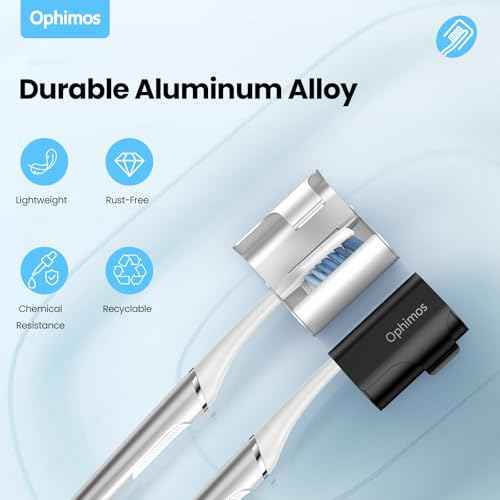 Aluminum Alloy Toothbrush Head Cover/Cap/Protector Case,Travel Toothbrush Covers Long-lasting Toothbrush Head Caps for Most Electric/Manual Brushes, 2 Count