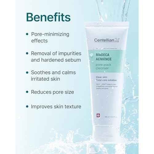 CENTELLIAN 24 Madeca Acnience Pore Pack Cleanser (4.05fl oz) - Dual Action Clay Cleanser & Mask for Pore Minimizing, Sebum Control, Removes Impurities, Korean Skin Care. Centella Asiatica, Tecalming.
