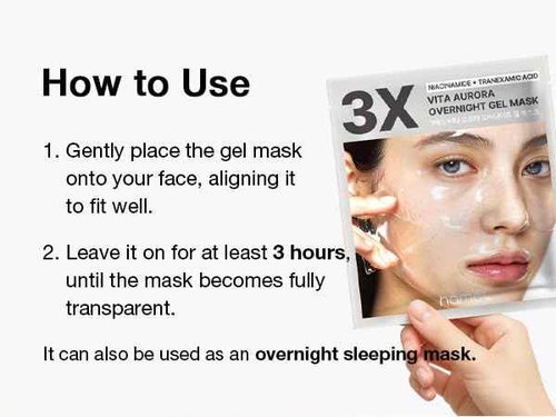 HAMEL 3X Vita Aurora Overnight Gel Mask︱Radiance & Clarity-Boosting Night Mask︱Hydrating Glow Formula for Fresh-Looking Skin︱K-Beauty︱34g x 4ea