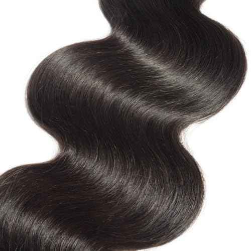 Body Wave Human Hair Bundles - Brazilian 2 Bundles for Black Women, 20 22 Inch, 10A Grade 100% Unprocessed Extensions, Natural Black