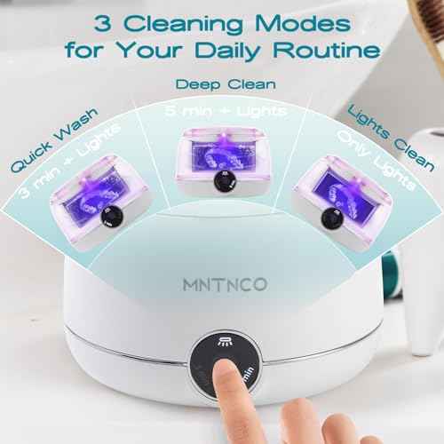 Ultrasonic Retainer Cleaner, White? Ultrasonic Retainer Cleaning Machine, Cleaner for Denture,Nightguard,Mouth Guard, Touch Retainer Cleaner.