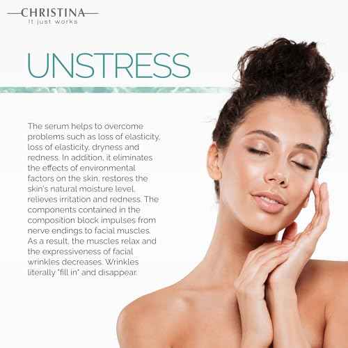 Christina Unstress Absolute Relaxer Peptide Serum For Face with Hyaluronic Acid | Boosts Collagen and Elastin | Face Serum with Easy Application For All Skin Types