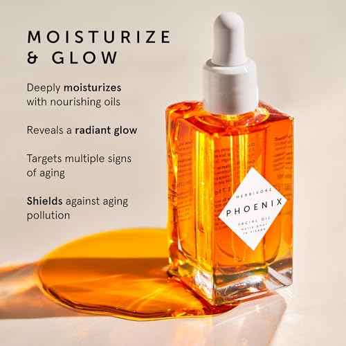 HERBIVORE Phoenix Facial Oil | Deep Renewal Anti-Aging Face Oil with Rosehip, CoQ10 & Vitamin E | Deeply Moisturizing for Dull & Dry Skin, Vegan