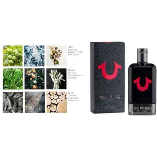True Religion for Men - Cologne - fresh, woody, wearable for any occasion - citrus, bergamot, aquatic, marine, spicy, orange blossom, rosemary, coumarin, cedarwood, oriental, aromatic