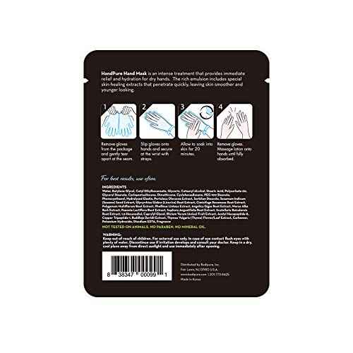 Bodipure HandPure Moisturizing Hand Gloves Manicure Kit Soft Hand Mask & Manicure Gloves - Moisturizing Hand and Nail Treatment And Strengthener (50 Packs)