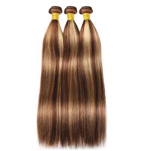 P427 Highlight Blonde Bundles Human Hair Brown Straight 3 Bundles 32 32 32 Inch Unprocessed Brazilian Virgin Honey Blonde Straight Bundle Human Hair Extensions