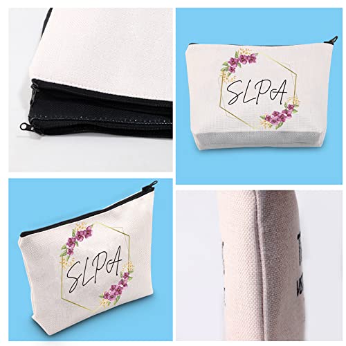 GJTIM SLPA Speech Language Pathology Assistant Gift SLP Appreciation Gift Zipper Pouch Makeup Bag for SLP Women (SLPA Bag)