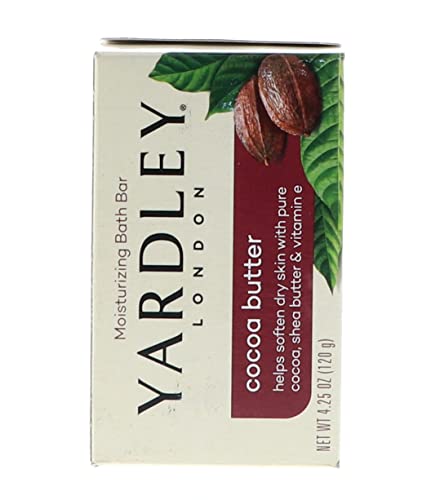 Yardley London Pure Cocoa Butter & Vitamin E Bar Soap, 4.25 Ounces /120 G (Pack of 10)