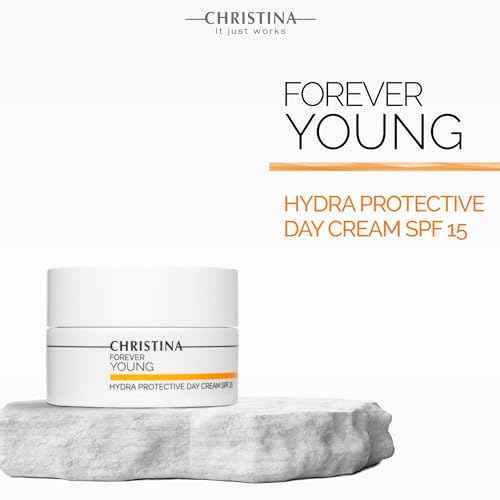 Christina Forever Young Hydra Protective Day Cream SPF 25-50ml - UVA/UVB, Non-Comedogenic and Lightweight Face Moisturizer with Sunscreen for Combination, Dry, Normal, Oily & Sensitive Skin