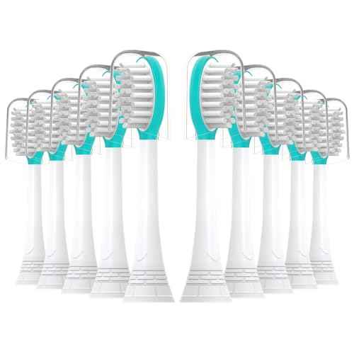 Kids Replacement Toothbrush Heads 10 Pack for Philips Sonicare Electric Toothbrush Soft Brush Head for Child 7+ for Boy Girl,Blue
