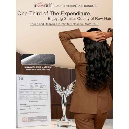 inlovwith Body Wave Bundles Human Hair, 100% Unprocessed Brazilian Virgin Hair, Selected Healthy Human Hair Bundles for Women(3 Bundles, 18 20 22 Inches)