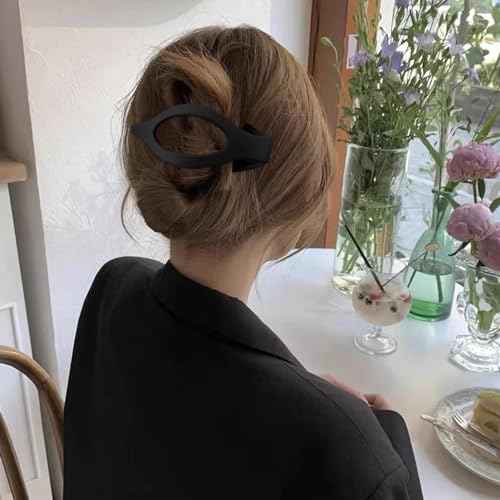 Flat Hair Claw Clips for Thick and Thin Hair - Large Alligator Clips, Duck Billed Barrettes and Matte Neutral Clamps for Women and Girls