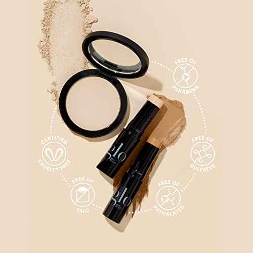 Glo Skin Beauty HD Mineral Foundation Stick - Concealer Makeup Infused with Hyaluronic Acid - Buildable Coverage, Contour & Highlighter