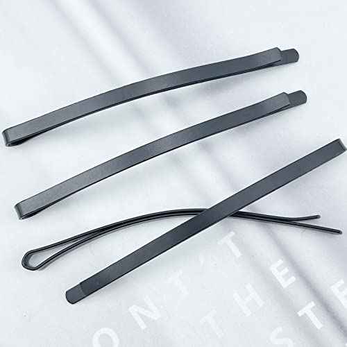50 Black Jumbo Bobby Pins, 3.34 Inch Metal Hair Clips Hair Pin Bobby-pins Hairpins Hair Accessories for Women Thick Long Updo Hair Style