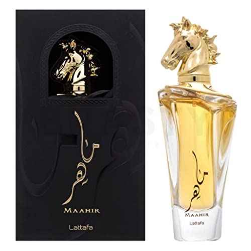 Lattafa for Unisex 3 Piece Eau de Parfum Gift Set (Maahir + Fakhar for Men + Oud Mood Elixir) 3.4 Ounce/100 ml each