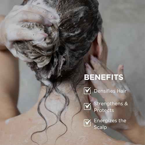 Lazartigue Fortify Densifying Shampoo, Enriched with Guarana and Ricinus, Strengthens Fragile Hair, Stronger Appearance, Perfect for Everyday Usage, Vegan, Lemon