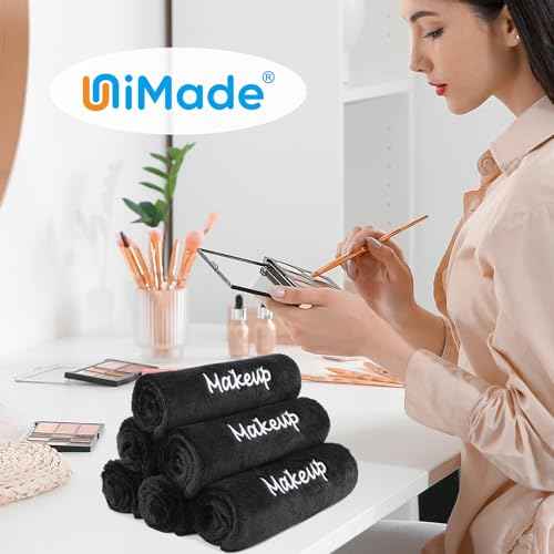 Makeup Remover Cloth, 48 Pack Black Facial Wash Cloths, Soft Coral Fleece Microfiber Towel for Face, Hand, and Bathroom(13" x 13")