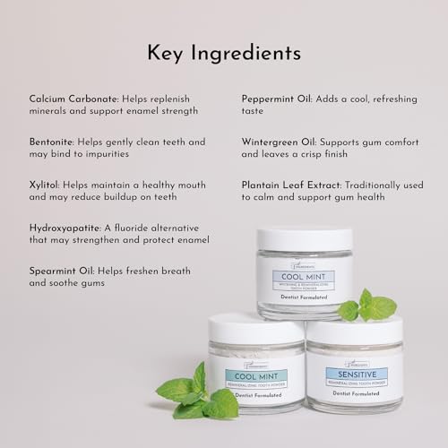 Remineralizing Tooth Powder ? Fluoride-Free Oral Care ? Gently Cleans & Whitens ? Supports Strong Teeth & Fresh Breath ? Vegan, Non-GMO, Made with Real Food Ingredients (Regular, Remineralizing)