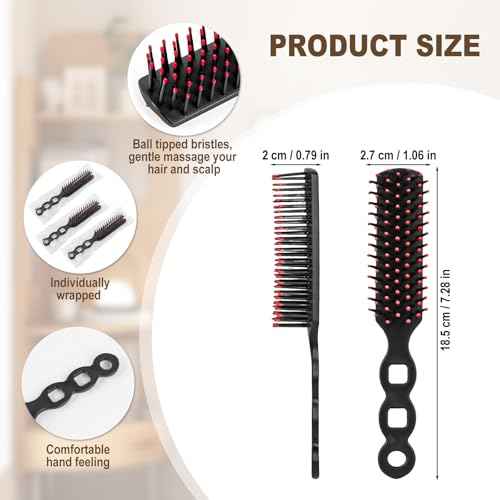 Bulk Hair Brushes for Homeless Individually Wrapped, Hair Brush Bulk, Hair Brush for Curly Hair Suitable for Homeless,Shelter,Air Bnb/Hotel/Guest Apartment (150 PCS)