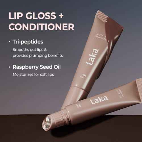 Laka Fruity Lip Glotioner, 10ml/0.33 fl.oz, Lip Gloss with High Shine Vivid Colors, Jelly tip for Hygienic & Easy Application, Plumping Conditioner, Vegan, K-Beauty? (#707 Tweed)