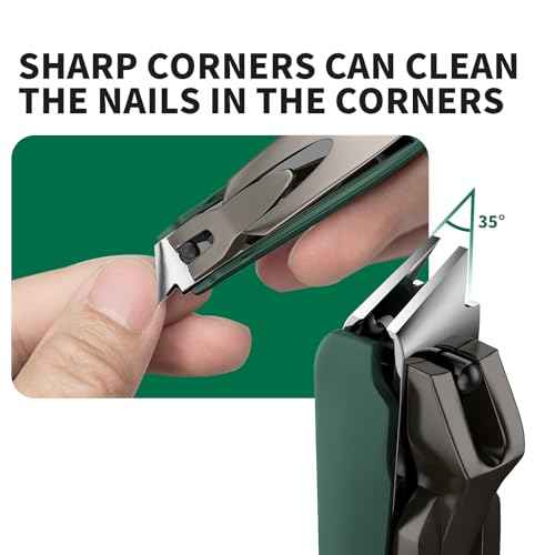 Nail Clippers with Catcher, 2-Pack Slanted & Curved Nail Clippers for Ingrown Toenails and Fingernails, Anti-Splash Nail Cutter for Men, Women, Seniors, Heavy-Duty Finger Nail Clippers Adult