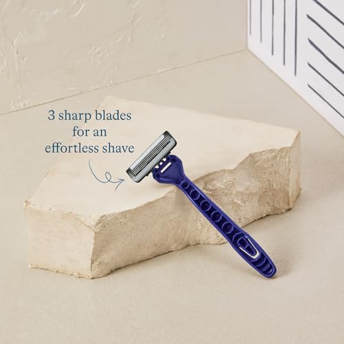 Harry's Disposable Razors for Men - 12 Count - 3-Blade Men's Razors for Travel and On-the-Go Convenience