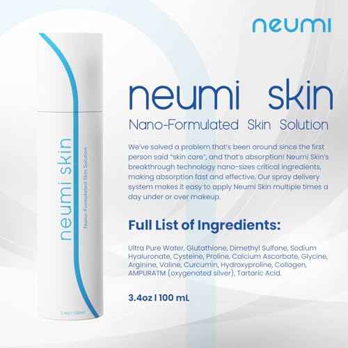 3.4 FL OZ Facial Spray (Nano-Formulated) with Glutathione, Collagen, and Hyaluronic Acid, Face Care & Firm, Pore Minimizer Face Spray, Reduce Fine Lines and Wrinkles, (1 Pack)