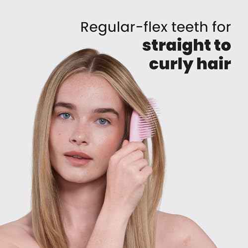 Tangle Teezer Ultimate Detangler Hairbrush, Eliminates Knots & Reduces Breakage, Mini Hair Brush for Travel, Small Hands & All Hair Types, Millennial Pink