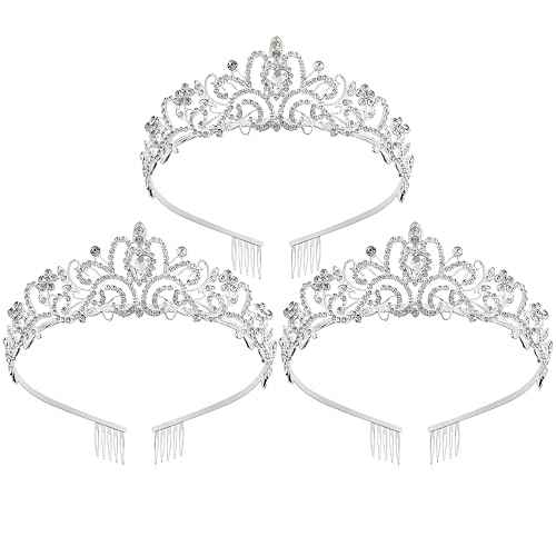 Princess Crown for Women, Crystal Queen Tiaras for Girls Bridal Hair Accessories Gifts for Birthday Wedding Prom, Bridal Party, Pageant, Halloween Christmas Costume