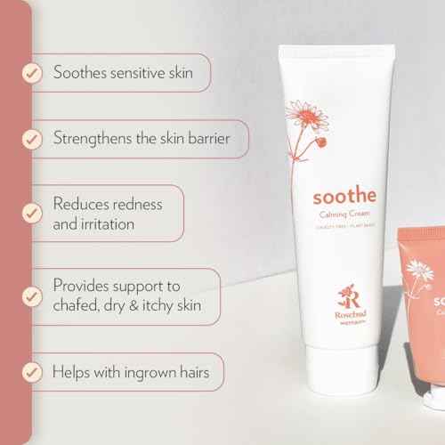 Rosebud Woman Soothe Calming Cream with Arnica & Chamomile - Soothes Itchy Skin - Dermatologist Reviewed Intimate Care for Sensitive Areas (2.7oz)