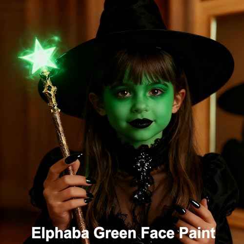 MEICOLY Green Face Body Paint,Christmas Stocking Stuffers,Green Body Paint for Halloween SFX Witch Makeup Elphaba Costume,Hunting Hulk Camo Face Paint for Adults and Kids,St.Patrick¡¯s Day Accessories
