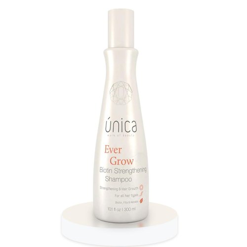 U ÚNICA WORK OF BEAUTY UNICA Ever Grow Biotin Strengthening Shampoo – Fortifying Formula with Keratin, Biotin & Botanical Extracts – Sulfate-Free Growth & Thickening Cleanser – 10.1 fl oz