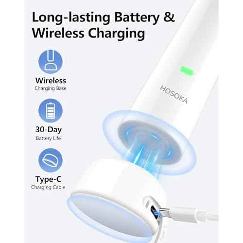 Sonic Electric Toothbrush for Adults, 60¡Æ Oscillation & Vibration Smart Toothbrush with Customizable App, 3 Brush Heads, Wireless Rechargeable Travel Wave Electric Toothbrush, IPX7 Waterproof