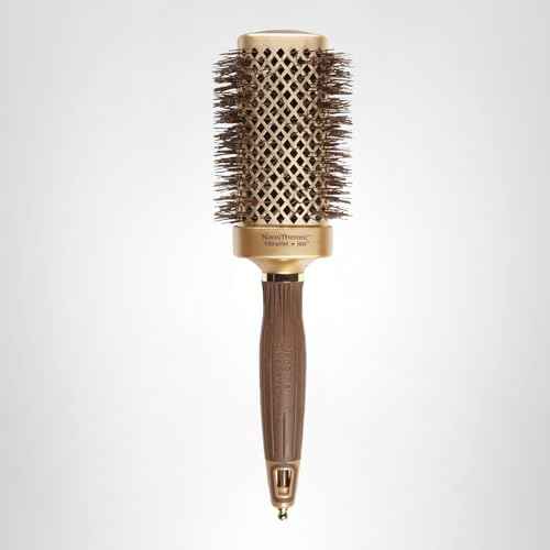 Olivia Garden NanoThermic Ceramic + Ion Square Shaper Thermal Hair Brush - Not Electrical - Professional Blowout Brush for Normal to Thick Hair - 2"-Diameter Barrel - NT-S50