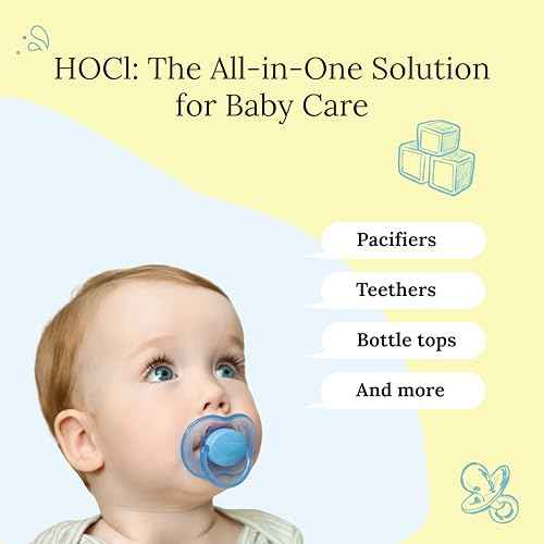 Littley Pacifier & Teether Cleaner with Hypochlorous Acid, Non-Toxic & Alcohol-Free, Gentle Formula for Cleaning Baby & Toddler Essentials, 8oz Spray Bottle