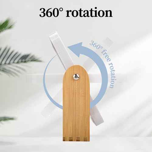 Desk Mirror,Mirror for Desk,1X/3X Magnifying Double-Sided 360¡ÆFlippable Vanity Mirror,Makeup Mirror,with Natural Bamboo Stand-White