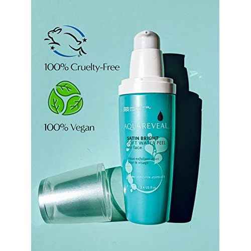 Satin Bright Soft Water Peel for Face , exfoliator for anti-aging, acne, dry, oily, sensitive skin, eczema , 95% organic/natural Korean peeling gel/gommage , large 100 ml/3.4 Fl Oz size