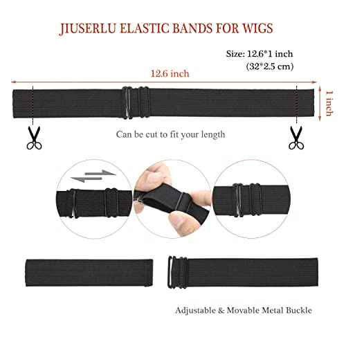 Adjustable Elastic Bands Straps For Wigs (Black/100pcs)